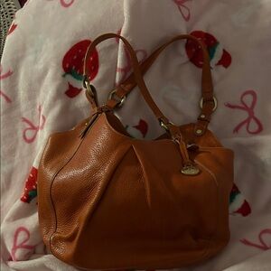 Brahmin Rich Tan Leather Shoulder Bag